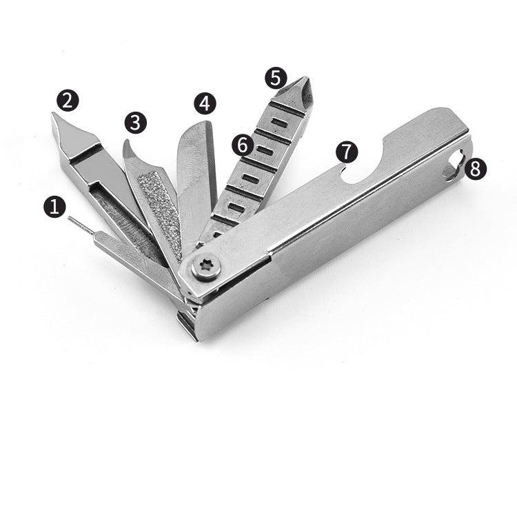 Multi Tool Carabiner Folding Tool Kit, Keychain Multitool, Screwdrivers, Bottle Opener, Phone Holder for Camping, Hiking, Everyday Use